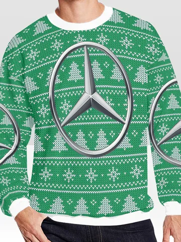 Mercedes Benz Ugly Christmas Sweater, Christmas Sweatshirt $60.00