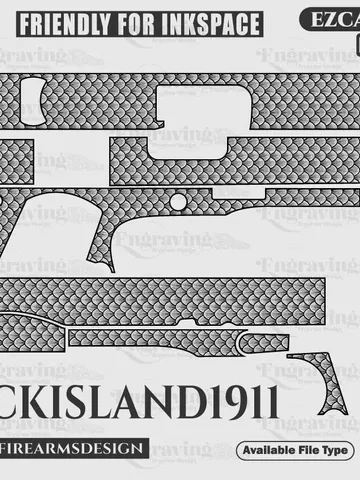 Rockisland1911 Snake pattern design,lasercut,laserengraving,fiberlaser,svg,svgdesign,rosescroll,engravingfiles,laserpattern,engravingdesign $49.99