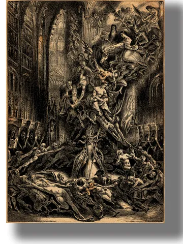The Witches' Sabbath. The witches dance around the Devil. $21.00