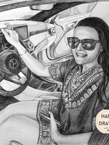 Custom pencil portrait from photo | Order a pencil portrait | Realistic portrait to order from a photo with graphite pencils on paper $75.00