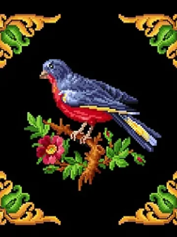 Green and blue birds $3.00