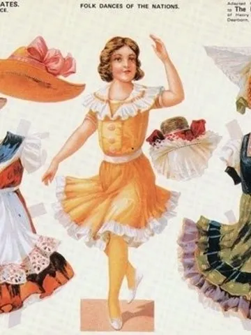 Paper Doll National German Dance Digital Download PDF $1.50