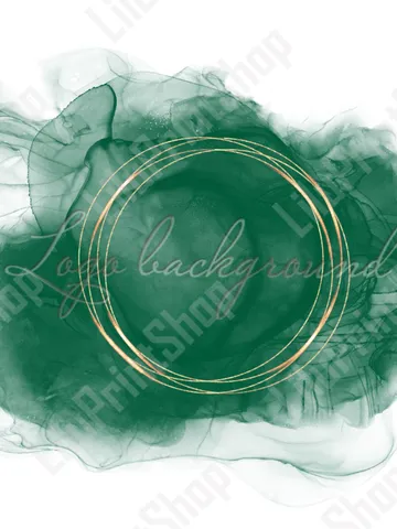 Emerald Green Logo Background Png Alcohol ink green logo design Emerald Green and gold logo design green & gold circle logo Teal logo png $2.85