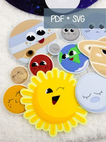 Felt Planets Sewing Patterns $8.00