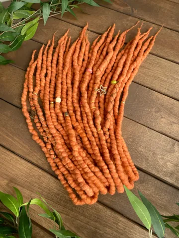 Ginger Wool De dreadlocks ready to ship