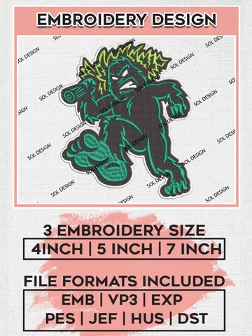 MiLB Eugene Emeralds Embroidery Design Files, MiLB Eugene Emeralds Logo, Minor League Baseball Logo Embroidery Designs, MiLB embroidery designs, Machine embroidery designs, Digital Download $6.99