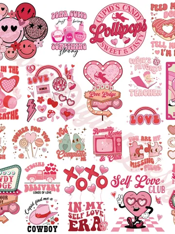 Retro Valentine Png Bundle, Groovy Valentine Png, Valentine Png, Love XOXO Png, Be Mine Png, Valentine Designs Png, Better Together Png $5.56