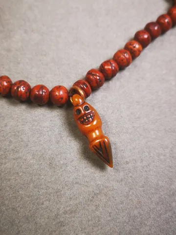 Gandhanra Tibetan Bone Carved Phurba Amulet, Ritual Implement Pendant $39.99