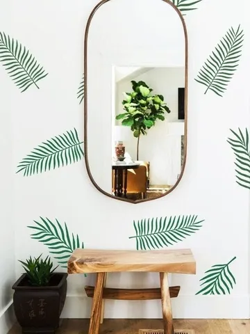 LARGE Palm Leaf Decals - Monstera Wall Decals, Tropical Leaf Decals, Palm Leaves Decals, Palm Leaf Stickers, Gift For Her, Wife Gift ga190 $38.99