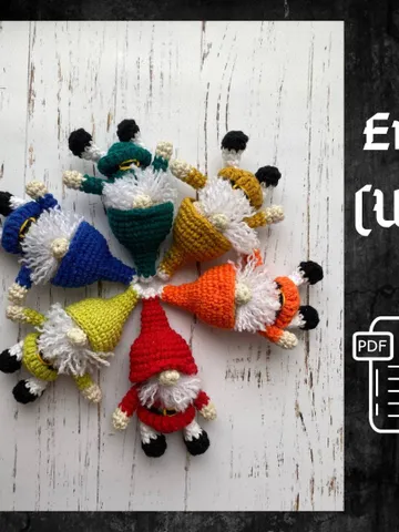 PDF Crochet Pattern Christmas Gnome doll, Amigurumi Gnome Tutorial, Santa Gnome Doll, Christmas ornaments, Christmas Decor. Christmas Doll $9.50