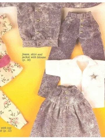 Vintage Barbie Sewing Pattern Wardrobe Clothes for Dolls 11-1/2" Digital Download PDF $1.90