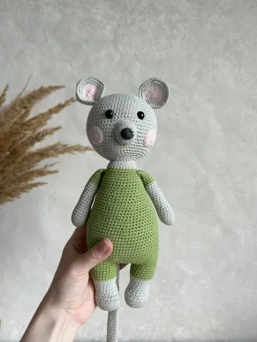 Crochet mouse toy, stuffed animal toy, mouse toy, amigurumi toy $65.00