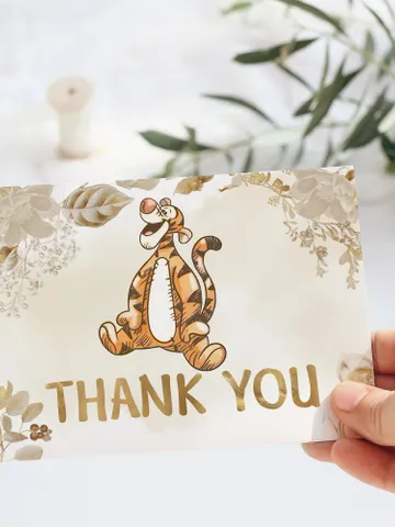Editable Thank you card Winnie the Pooh; Winnie the Pooh Baby Shower; Printable thank you cards Winnie the PoohPooh Party Decoration; poom77 $8.13