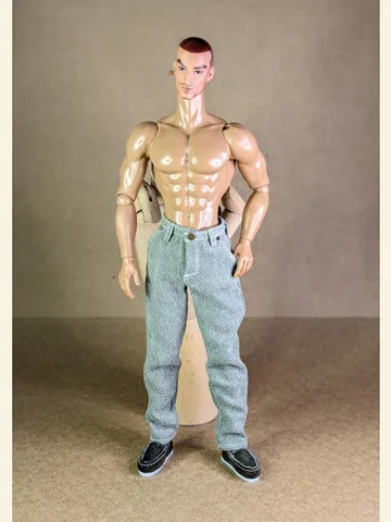 Realistic handmade khaki jeans for 13 inch fashion male doll (Adonis doll) $68.00