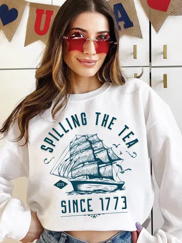 Spilling the Tea Since 1773 Png, America PNG, 4th of July PNG, Digital Download Png, Independence Day png, Retro America, USA png, 1776 png $3.34
