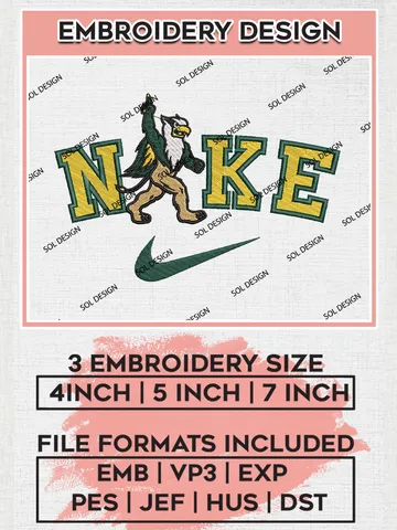 Nike William Mary Tribe Machine Embroidery Design, NCAA William Mary Tribe Embroidery Design files, NCAA Embroidery Designs, NCAA Machine Embroidery Designs, Digital Download $6.99