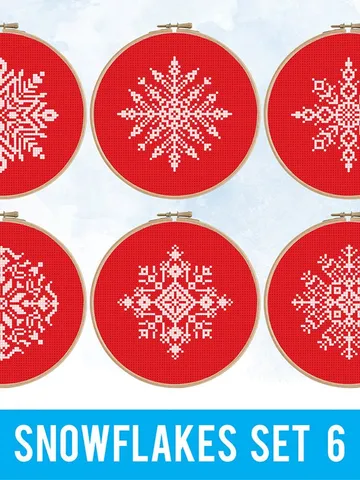Christmas Bundle Snowflakes, Christmas decor cross stitch pattern, decor, counted, chart, gift DIY, embroidery, instant PDF $7.11