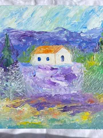 Oil painting provence impasto