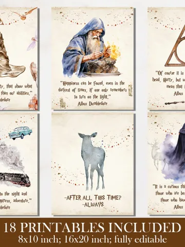 Wizarding World Printables Wall art; Magic School printable nursery; Wizarding World Quotes; Wizard Poster; Wizard Print; Wizard Decor $23.23