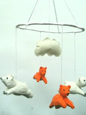 Foxes and bears mobile, Baby mobile, animal mobile, ZOO mobile, forest mobile, Thebabemuse $77.00