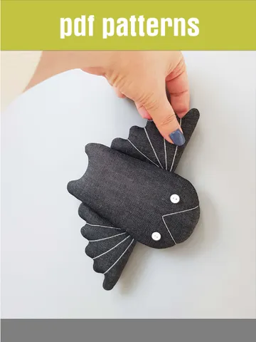 Black Owl sewing pattern PDF, digital tutorial in English, Halloween doll sewing Diy $6.49