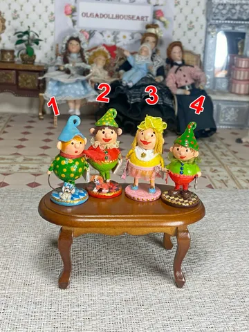 Doll toy. 1:12. Gnomes. Handmade. Circus figurine. $60.00