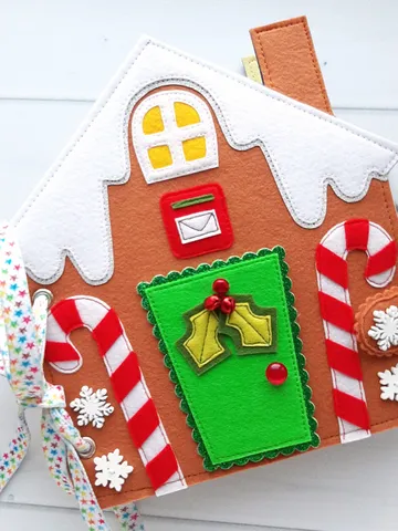 Christmas Quiet Book Pattern pdf, Felt book pattern, Santa Claus pattern, Baby activity book svg, Sensory book kids, felt sewing pattern $18.83