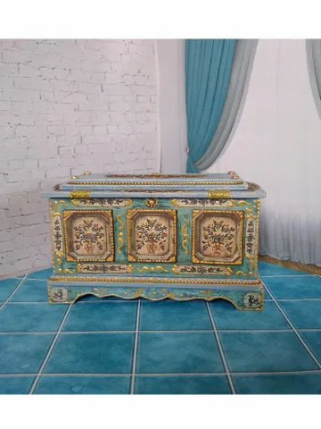 Dollhouse chest. Completely handmade.1:12 scale. $65.00