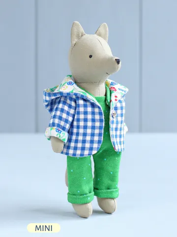 PDF Mini Wolf Stuffed Animal Sewing Pattern $7.00