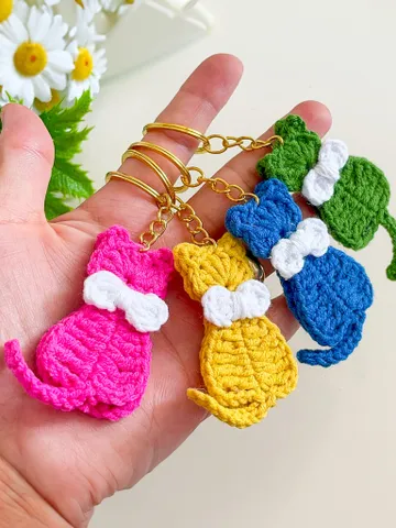 Crochet Cat Keychain Pattern, Cute DIY Key Holder Design for Fun Gifts, Perfect Crochet Gift Ideas $5.40