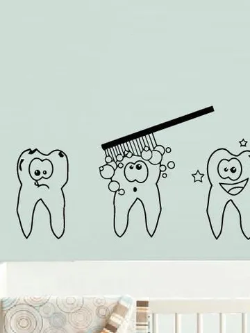Teeth Wall Decal Dental clinic decor Sticker z745 $23.99
