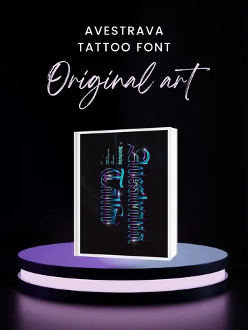 Avestrava Tattoo Font