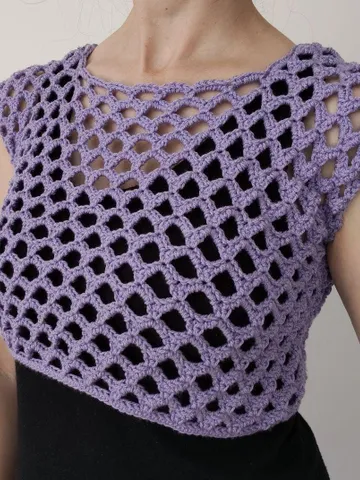 Top Crochet pattern mesh top , beach coverup, crochet summer top | cropped sweater, women top, pdf $11.14