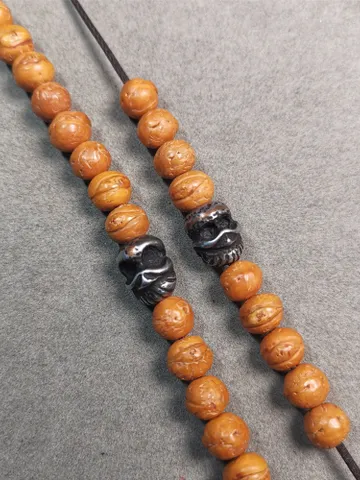 Gandhanra Handmade Tibetan Mala Spacer Beads,Cold Iron Skull Citipati Marker Beads for Prayer Bead Necklace Accessories,0.47" × 0.4" $29.99