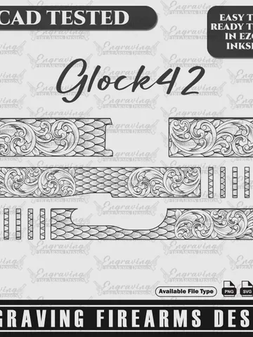 Engraving Firearms Design Glock 42 Scroll Design $59.99