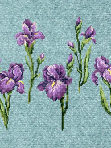 Irises cross-stitch set patterns machine embroidery designs digital embroidery pattern clothing décor embroidery motif flower embroidery $15.01