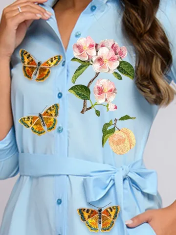 Blossoming peach and butterflies with3D effect set of machine embroidery designs digital embroidery pattern machine embroidery design floral $21.94