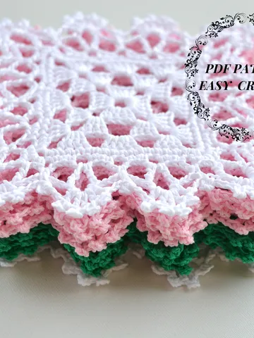 Granny square coaster crochet pattern, Beginner crochet pattern, easy photo tutorial for small crochet gift diy $2.80