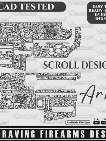 Engraving Firearms Design AR15 Scroll With Skull Design $79.99