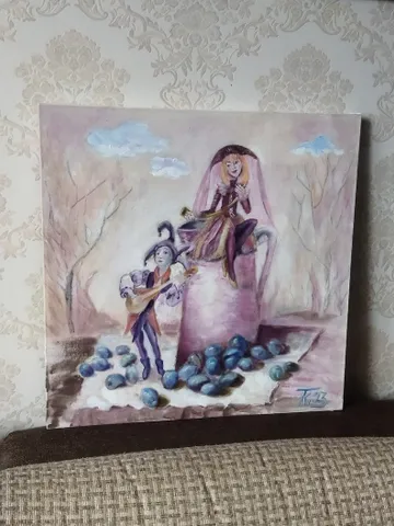 Original oil painting on canvas, love song $380.00
