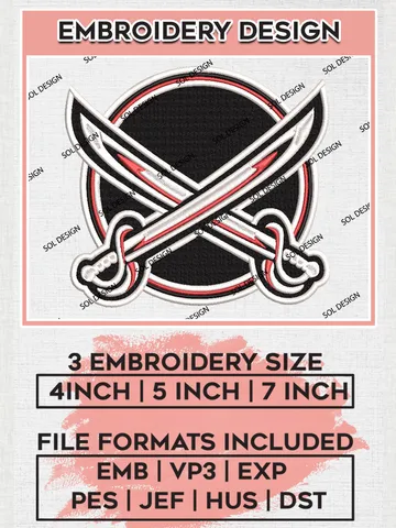 NHL Buffalo Sabres Sword Mascot Logo Embroidery Design, NHL Buffalo Sabres Logo Embroidery Files, Hockey Team Machine Embroidery, Machine Embroidery Design $6.99