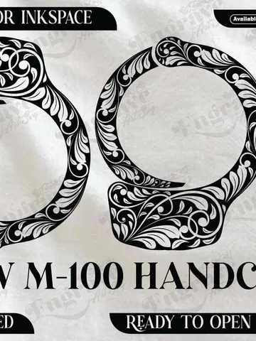HANDCUFF Scrolling Design,lasercut,laserengraving,fiberlaser,engravingfiles $20.00