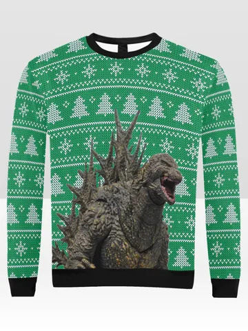 Godzilla Ugly Christmas Sweater $60.00