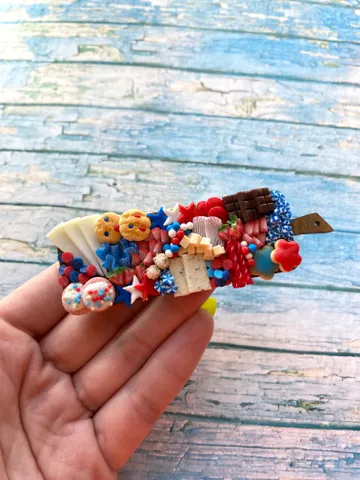 Magnet Miniature 4th July Charcuterie Board with polymer clay Souvenir $27.00