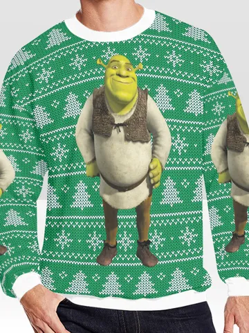 Shrek Ugly Christmas Sweater, Christmas Sweatshirt $60.00