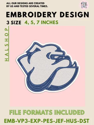 Yale Bulldogs NCAA College Team Embroidery File, Digital Machine Embroidery Design, 3 Sizes Included, Instant Download $6.99