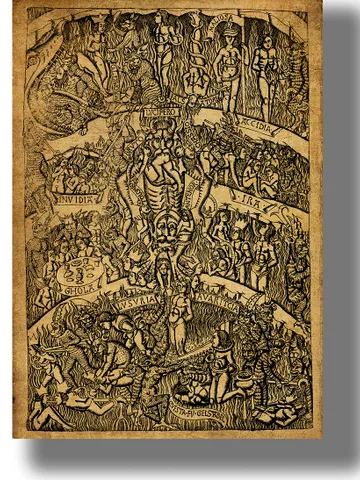 The Inferno according to Dante. Illustration of the Catholic Inferno. $21.00