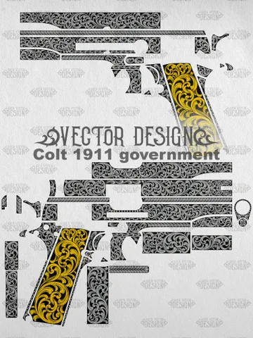 VECTOR DESIGN Colt 1911 government Scrollwork 9 $100.00