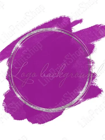 Magenta Logo Background Png, Purple and silver logo design Watercolor digital logo overlay . Instant download $2.44