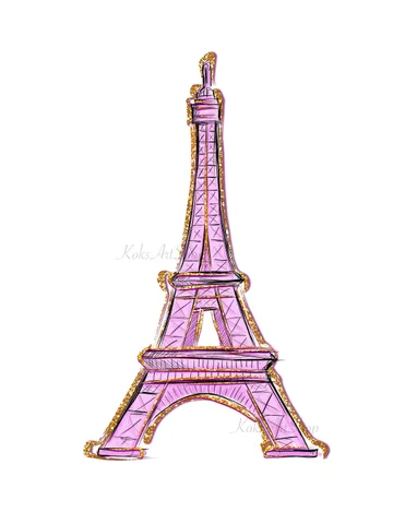 Eiffel Tower png, Eiffel Tower clip art, Eiffel Tower illustration, Fashion art, Fashion Clipart, Fashion print, Paris clip art, Paris png $3.00